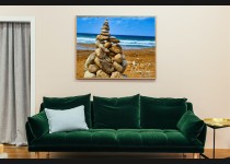 Steinmeditation am Strand